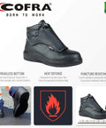 Leather Work Boots With Heat Shield, Composite Safety Toe, Heat Defender Nitrile Rubber Outsole, Breathable Weatherproof Upper, Asphalt Ready Protection For Hot Pavement And Long Days, All Day Comfort, Size 10.5.