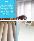 10 Pcs Vertical Blind Repair Clip Set With Clear Tabs Replacement For Quick DIY Fixes, installed on vertical blinds
