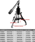 Heavy Duty 30 Ton Hydraulic Gear Puller With 3 Jaw Bearing Separator for Sprockets Rotors Axles and Wheel Bearings 66000 Pound Capacity