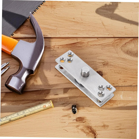 Beefy Heavy Duty 360 Degree Rotation Stainless Steel Concealed Door Pivot Hinge For Cabinets And Bookcases on wooden surface