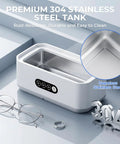 Top Shelf 49Khz Ultrasonic Cleaner With Roomy 650Ml Stainless Steel Tank And Digital Timer, featuring premium 304 stainless steel.