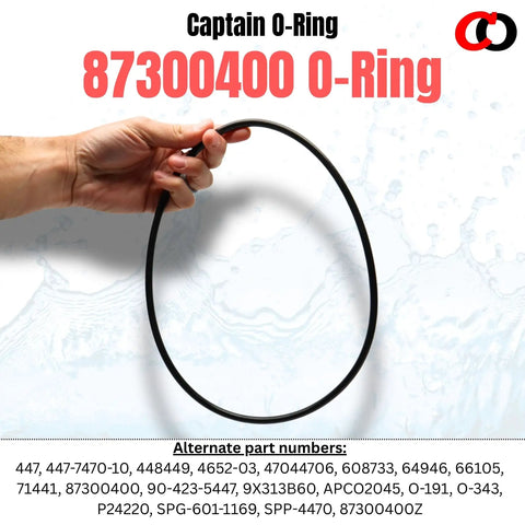 Replacement O Ring 87300400 87300400Z for Pentair Clean And Clear Predator Easy Clean And Warrior Filter Tank Bodies 2 Pack Durable Silicone Seal For Pool Filtration Systems And Spa Equipment, black O-ring held by hand