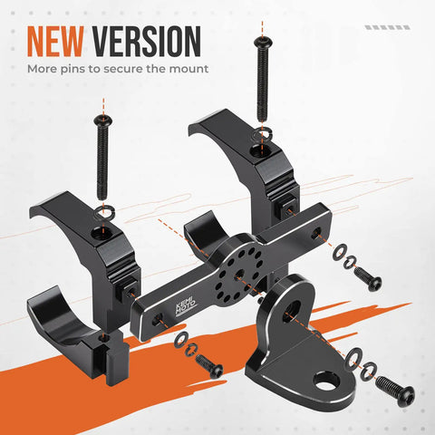 Beefed Up UTV Whip Mount With Double Clamps For 1.5 To 2 Inch Roll Cages Aluminum Whip Light Bracket And Flag Mount
