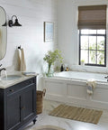 Bathroom with Elmhurst Handle Bath Faucet Oil Rubbed Bronze For One Or Three Hole Four Inch Install with matching decor