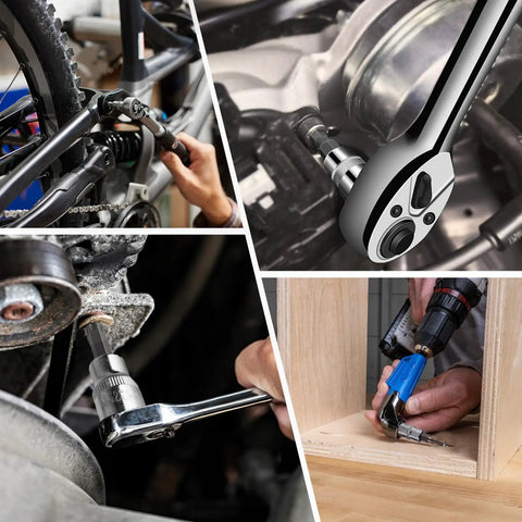 13 Piece Torx Socket Set T8 To T60 With One Quarter Inch Three Eighth Inch And One Half Inch Drives S2 Steel And CRV Construction Built For Automotive Furniture And Equipment Repair Heavy Duty Tool Kit For Any Job Grab It And Get It Done in use on bike, car, and furniture.