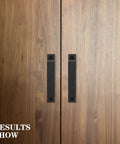 2 Pack Barn Door Handles Beefy Metal Sliding Door Pull Handles For Cabinet With Comfortable Grip Stable And Practical Black Hardware