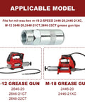 Two Pack Grease Gun Couplers For Milwaukee M18 2 Speed And M12 Cordless Grease Guns Fits 2446 20 2446 21XC 2646 20 2646 21CT 2646 22CT Tips