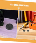 Get Heavy Duty Nylon Buffing Wheels For Metal That Shine Like New With 75mm Abrasive Discs And Easy 10mm Hole Fit For Quick Setup On Any Polisher Or Grinder Tool You Own Today. Fast drill conversion setup showing nylon buffing wheels.