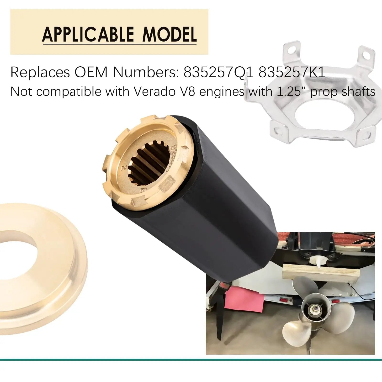 Flo-Torq II Hub Kit 835257Q1 835257K1 835257 ✓