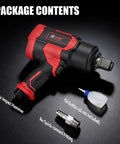 Professional 1 Inch Air Impact Wrench Equipped With A Heavy Duty Twin Hammer System, air impact hammer with oil bottle and quick-connect fitting.
