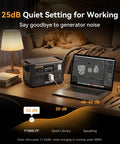 Quiet operation of Your All In One Portable Power Station With 960Wh LiFePO4 Battery And 1500W Pure Sine Wave Output