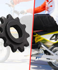 Close-up of 11T 25H Chain Motor Sprocket With Master Links Replacement for Razor MX650 Dirt Rocket Bike