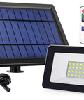 JUDYSSY Solar Floodlight Outdoor with 180° Angle Lighting Adjustable and Light Sensorremote Control Led Solar Garden Flood Light with remote.