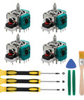 4 Pack Analog Joystick Replacement For Elite Series 2 Wireless Controller With Drift Fix, includes repair tools and screwdrivers