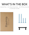 What's in the box with 10 Pack Matte Black Kitchen Cabinet Handles With Three Inch Hole Center Solid Zinc Alloy Dresser Drawer Pulls, screws