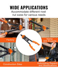 Wide applications of the Straight Up 16 Inch Rivet Nut Tool Kit With 186 Rivnuts And 13 Sae Mandrels Quick Release Knuckle Puller.