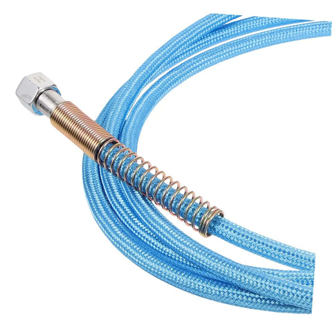 High Pressure Steam Hose Replacement for Irons and Steam Cleaners, lightweight blue coil design, heat resistant tubing