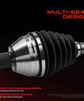 Plug And Play Front CV Axle Shaft Assembly Set 2 For Kawasaki Mule 610 And Mule SX Direct Fit driver side with neoprene boot.