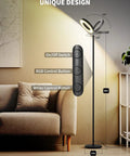 Smart RGBW Floor Lamp With Double Side Lighting 2400 Lumen Dimmable LED Standing Lamp WiFi App Control in living room