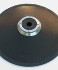 Solid Molded Rubber Grease Follower Plate For 120 Pound Sixteen Gallon Drum With One And A Half Inch Downtube And Fourteen And One Quarter Inch Diameter