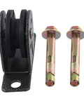 Heavy Duty Fixed Pulley Lifting Sheave With Double Bearing For Silent Wire Rope Lift Up To 600 Pound Load Capacity with bolts