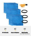 9 Pack Blue Cloth Reusable Dry Filter Bags For Stanley Shop Vac 1 To 5 Gallon Wet And Dry Vacuums Durable Washable Material