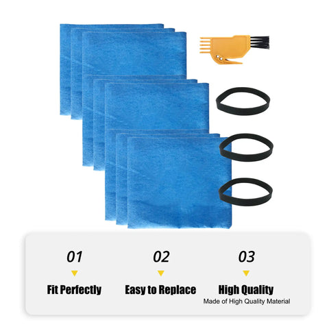 9 Pack Blue Cloth Reusable Dry Filter Bags For Stanley Shop Vac 1 To 5 Gallon Wet And Dry Vacuums Durable Washable Material