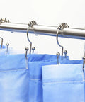 Double Shower Curtain Hooks 12 Pack Stainless Steel Easy Glide Rings For Bathroom Hanging Rods Decorative Liner Ring Gold Finish