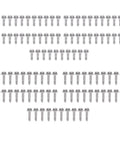 Go To Self Drilling Hex Washer Screws Kit 4.8x16mm And 4.8x19mm, 100 Pieces Stainless Steel Fasteners displayed in rows