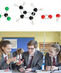 240 Piece Molecular Model Kit For Organic And Inorganic Chemistry Includes 86 Atoms, 153 Links, students using kit in classroom.
