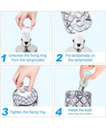 Assembly steps for Crystal Table Lamp With 3 Way Dimmable Touch Control, Wireless Charging Pad And Dual USB Ports, Silver Finish.