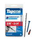 3/16 x 2-1/4 Inch Blue Climaseal Star Head Concrete Anchors, 75 Pcs, Corrosion-Resistant Coating, Built Tough