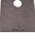Top Shelf Weld On Suspension Link Tab Flat Mount Bracket fabricated from 3/8 inch thick steel showing 9/16 drill hole.