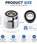 Two Pack Must Have Scuba Diving Tank Valve Adapter G Five Eighths To Five Sixteenths High Pressure Air Tank Regulator Adapter with dimensions