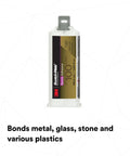 Scotch-Weld DP100 Clear Epoxy Adhesive 1.7 Oz Two-Part Bonding Glue for metal, plastic, ceramic, front view with label.
