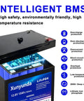 12V 15Ah LiFePO4 Battery With BMS For Solar Marine Camping And Off Grid Power featuring intelligent BMS system details