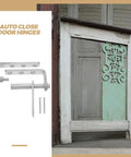 Invisible Stainless Steel Pivot Door Hinges With Self Closing Mechanism for double swing, half waist design, on door frame