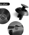 Toyota 7mm Engine Cover Clips Grille Push Type Retainer Fasteners Replacement Kit 20Pcs Durable Black Nylon