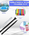 Must Have 9 Piece Scraper Set With Carbon Fiber Plastic And Alloy Steel Tools For Sticker Removal Label Removal Oil Stains