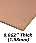 Close-up of a 12 Pack Double-Sided 5x6 Inch Copper Clad Circuit Board FR-4 Fiber Glass 1/16 Inch Thick for Prototyping