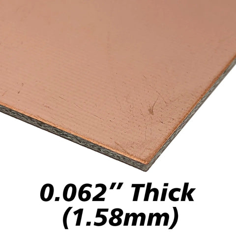 Close-up of a 12 Pack Double-Sided 5x6 Inch Copper Clad Circuit Board FR-4 Fiber Glass 1/16 Inch Thick for Prototyping