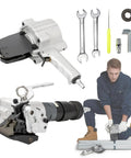 Heavy Duty Pneumatic Steel Strapping Machine For 1.25 Inch Metal Belt With Air Powered Tensioner and Cutter Sealer with tools.