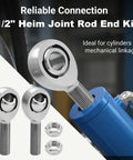 Shop Built Hot Rod Hardware Featuring Half Inch Chromoly Heim Joint Rod Ends With Left And Right Hand Threads, ideal for mechanical linkages.