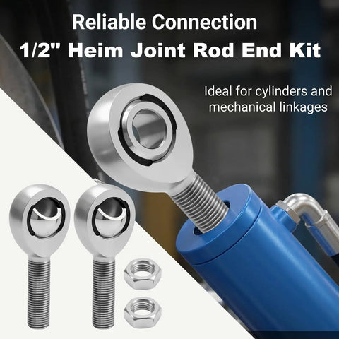Shop Built Hot Rod Hardware Featuring Half Inch Chromoly Heim Joint Rod Ends With Left And Right Hand Threads, ideal for mechanical linkages.