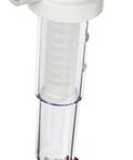 1-100ST-F Polyester Screen Sediment Trapper System for Water Filtration with clear impact resistant cover and PVC top