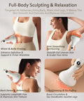 4 In 1 Lymphatic Drainage Massager For Whole Body With Microcurrent Red Light Heat And Vibration in use on different body areas