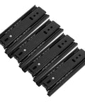 Heavy Duty 4 Pack Telescopic Drawer Slides Full Extension With Ball Bearing Rails Side Mount 5 Inch Cold Rolled Steel