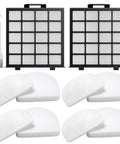 Replacement Filter Set for POWERDETECT Upright Vacuums AZ4002 AZ4000 AZ4000C AZ4002W with HEPA, foam, felt filters, and brush.