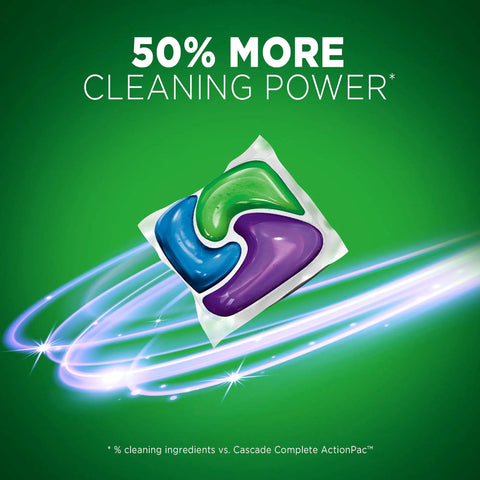 ActionPacs Dishwasher Pods With Fresh Scent Go To Grease Fighting Formula for sparkling dishes, green and purple pod