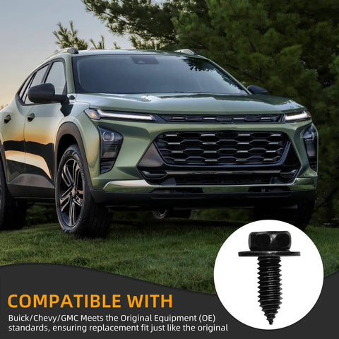 Indented Hex Head Sems Bolts And U Nut Clips Kit For Fender Engine Cover And Splash Shield, car and bolt compatibility